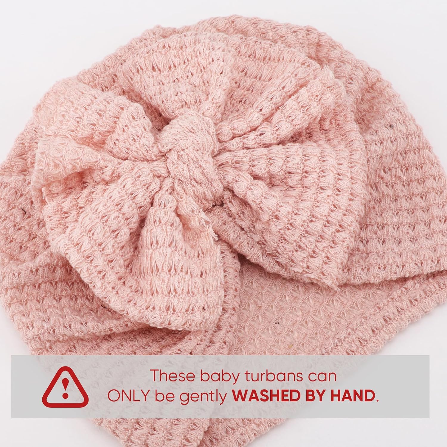 Thumbnail 5 de DRESHOW 5-Piece Baby Turban Hats set — Soft, stretchy infant beanies with oversized bows