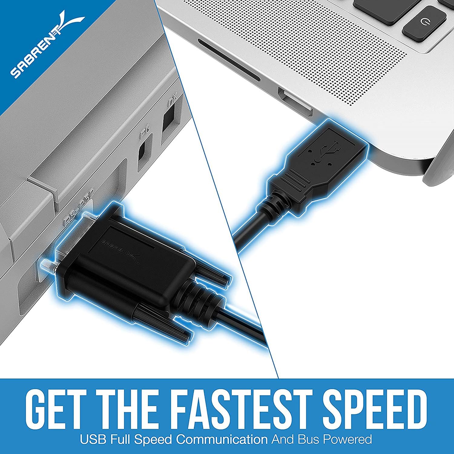 Detalle de SABRENT USB Serial Cable (CB-FTDI) – USB to RS232 DB9 Converter
