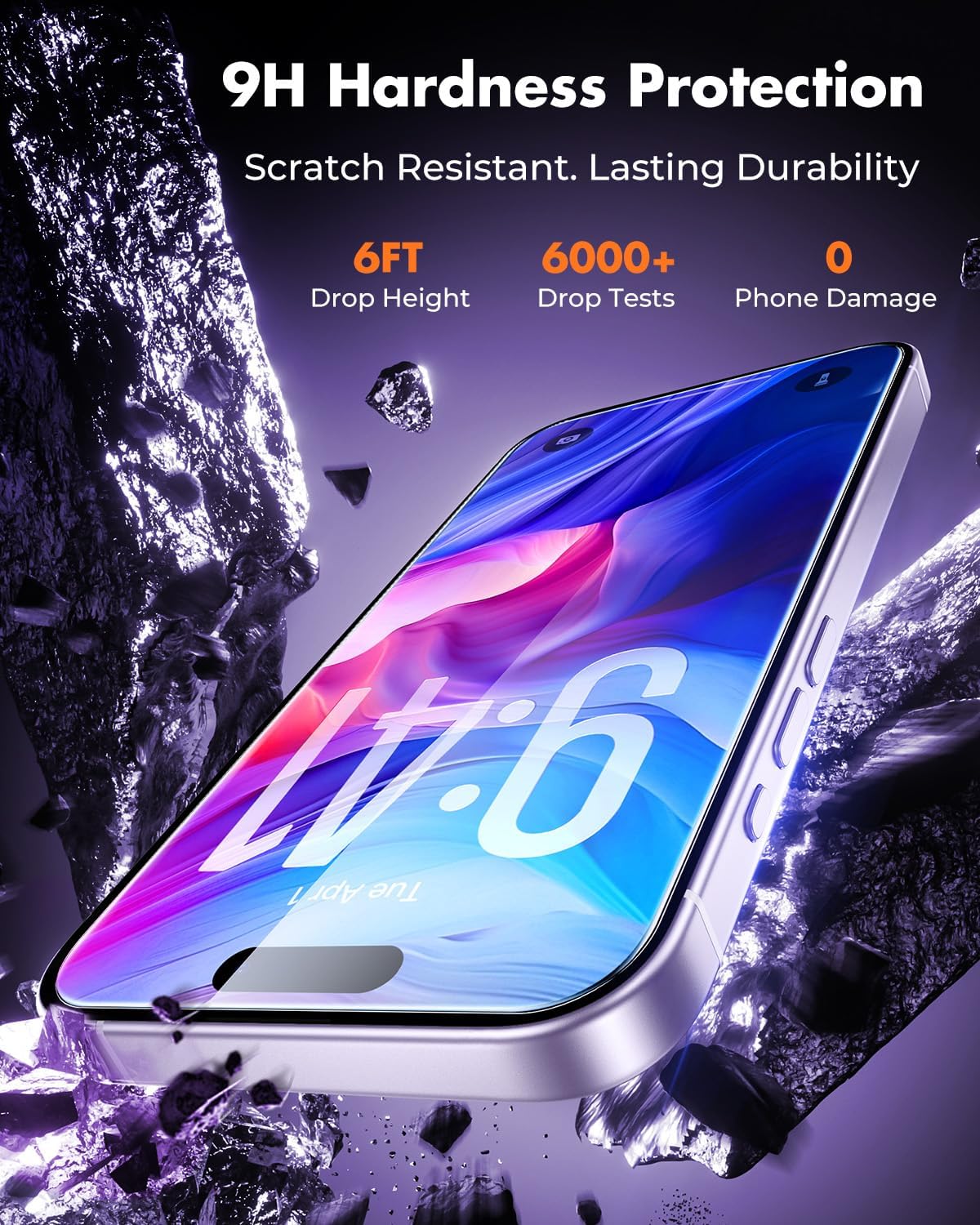 Thumbnail 2 de UNBREAKcable UBXi800 iPhone 17 Screen Protector, 2-Pack Tempered Glass