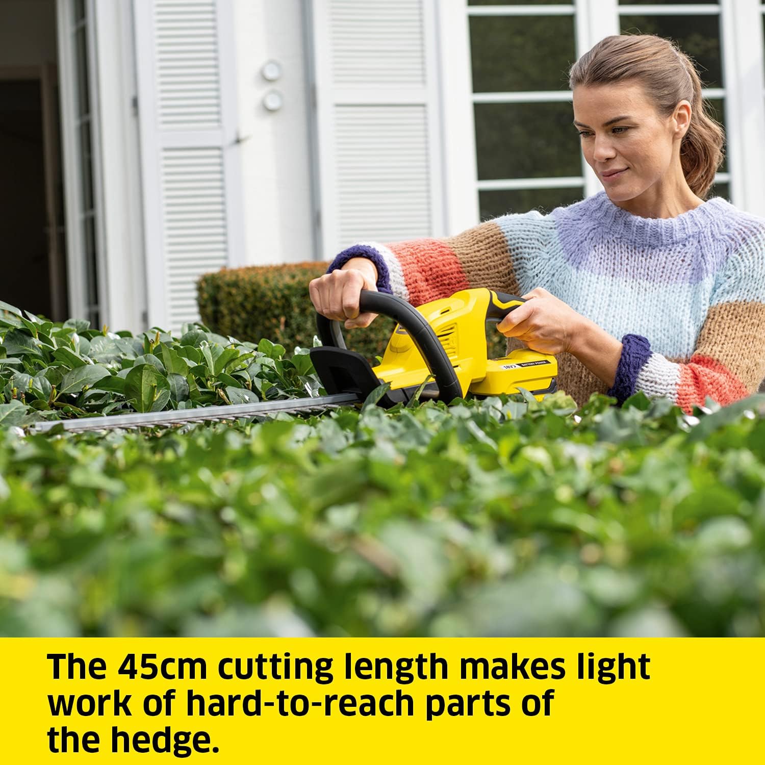 Detalle de KÄRCHER 18 V Cordless Hedge Trimmer HGE 18-45 Battery Set