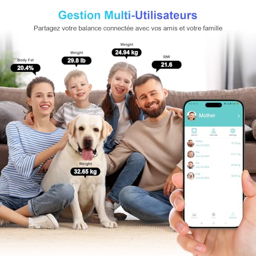 Thumbnail 5 de Bascula Digital SmartFit 180kg con App y Monitores💪