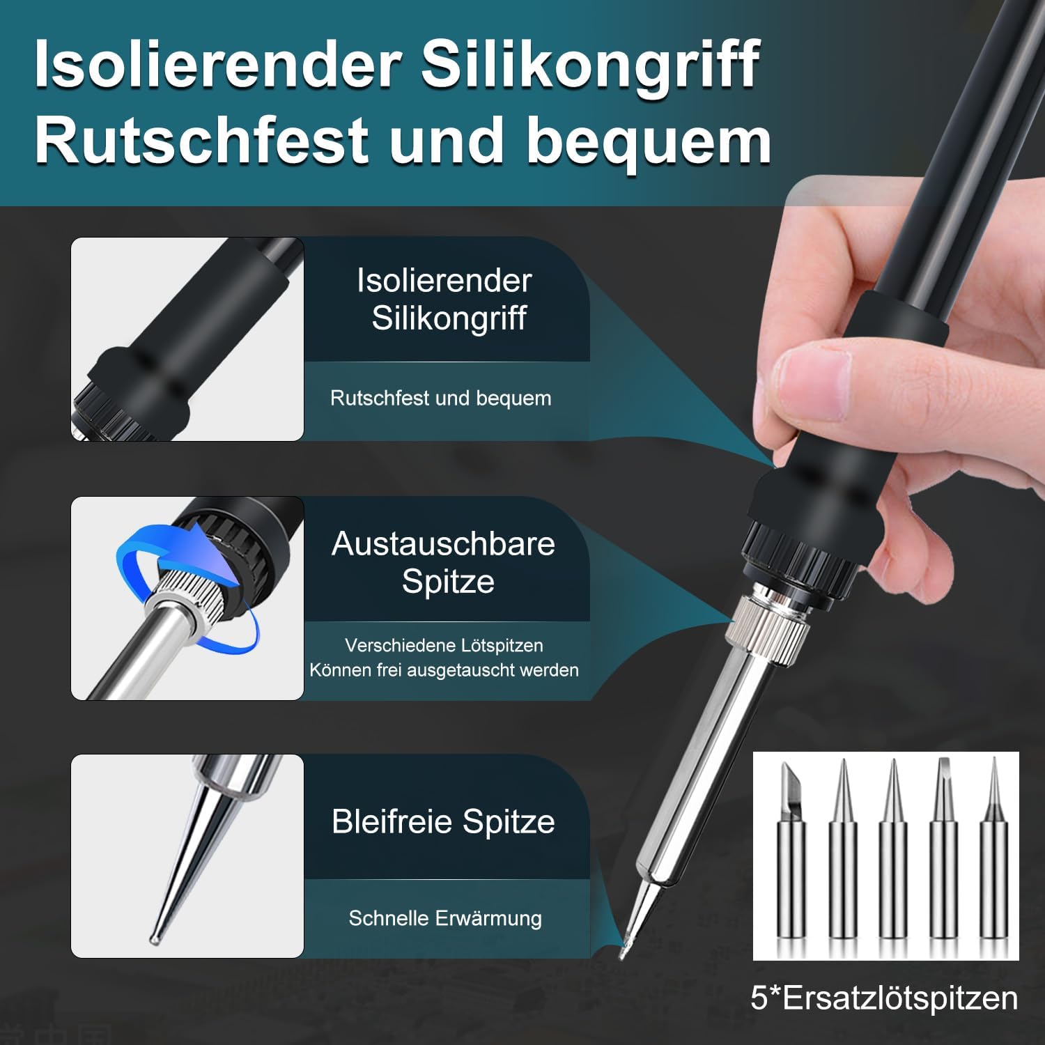 Detalle 2 de Makita 18V kabelloser Lötkolben 60W