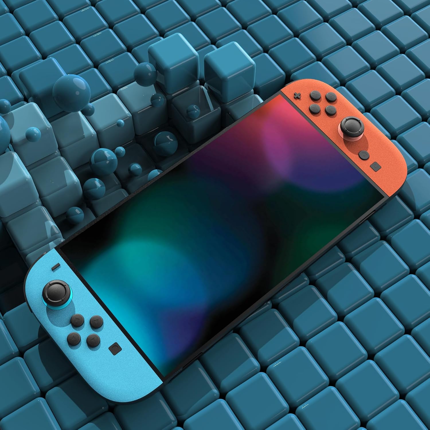 Thumbnail 4 de PlayVital Full Set Protective Skins for Nintendo Switch 2 – Blue & Orange