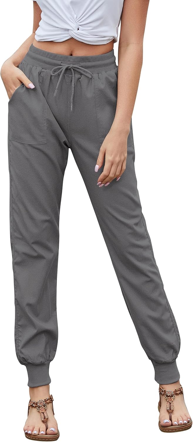 Thumbnail 1 de Damen Sommer-Stoffhose aus Baumwolle/Leinen mit Stretch, geradem Bein & Seitentaschen