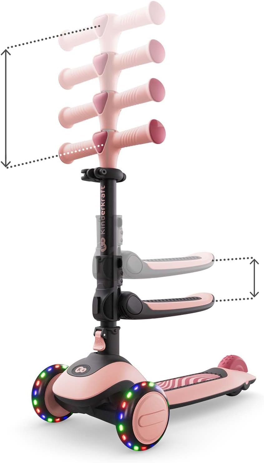 Detalle de Kinderkraft Halley 2 Trottinette 2 en 1 – Siège réglable et guidon adaptable
