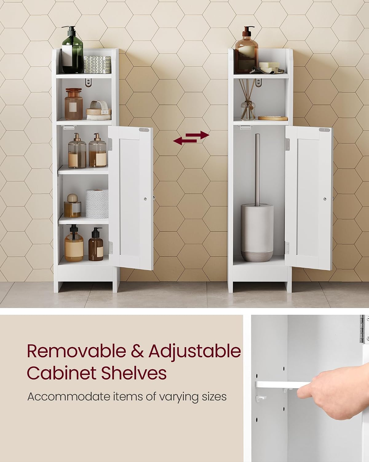 Detalle de VASAGLE Corner Storage Cabinet, 31.5-Inch