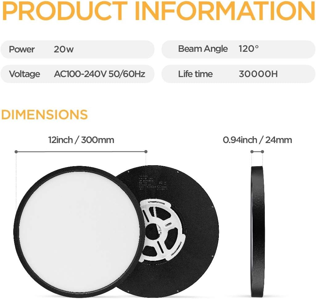 Detalle 2 de Taloya LED ceiling light 12-inch