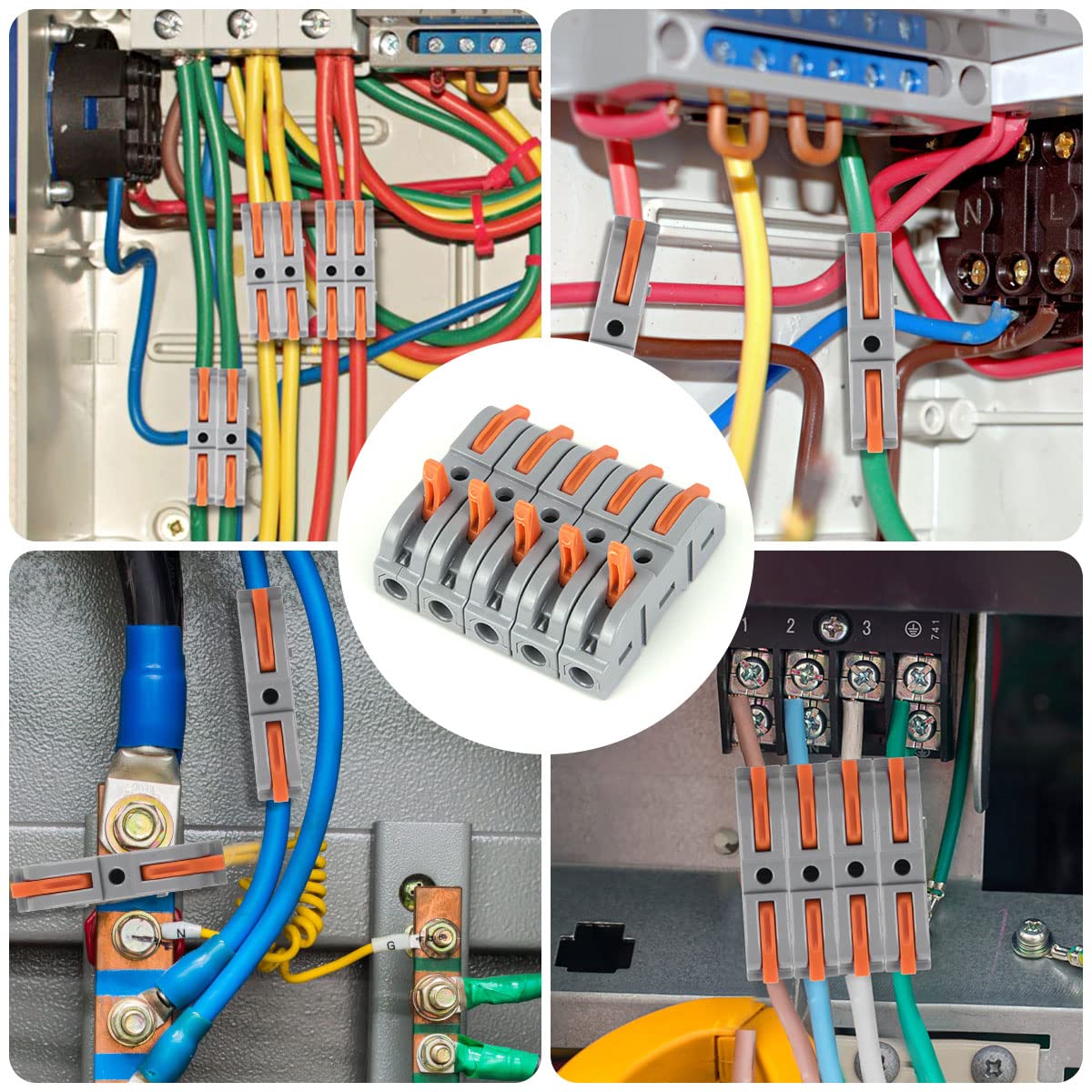 Thumbnail 6 de flintronic Connecteurs électriques rapides avec levier – 119 pcs, bornes de connexion 1 fil à 2 entrées