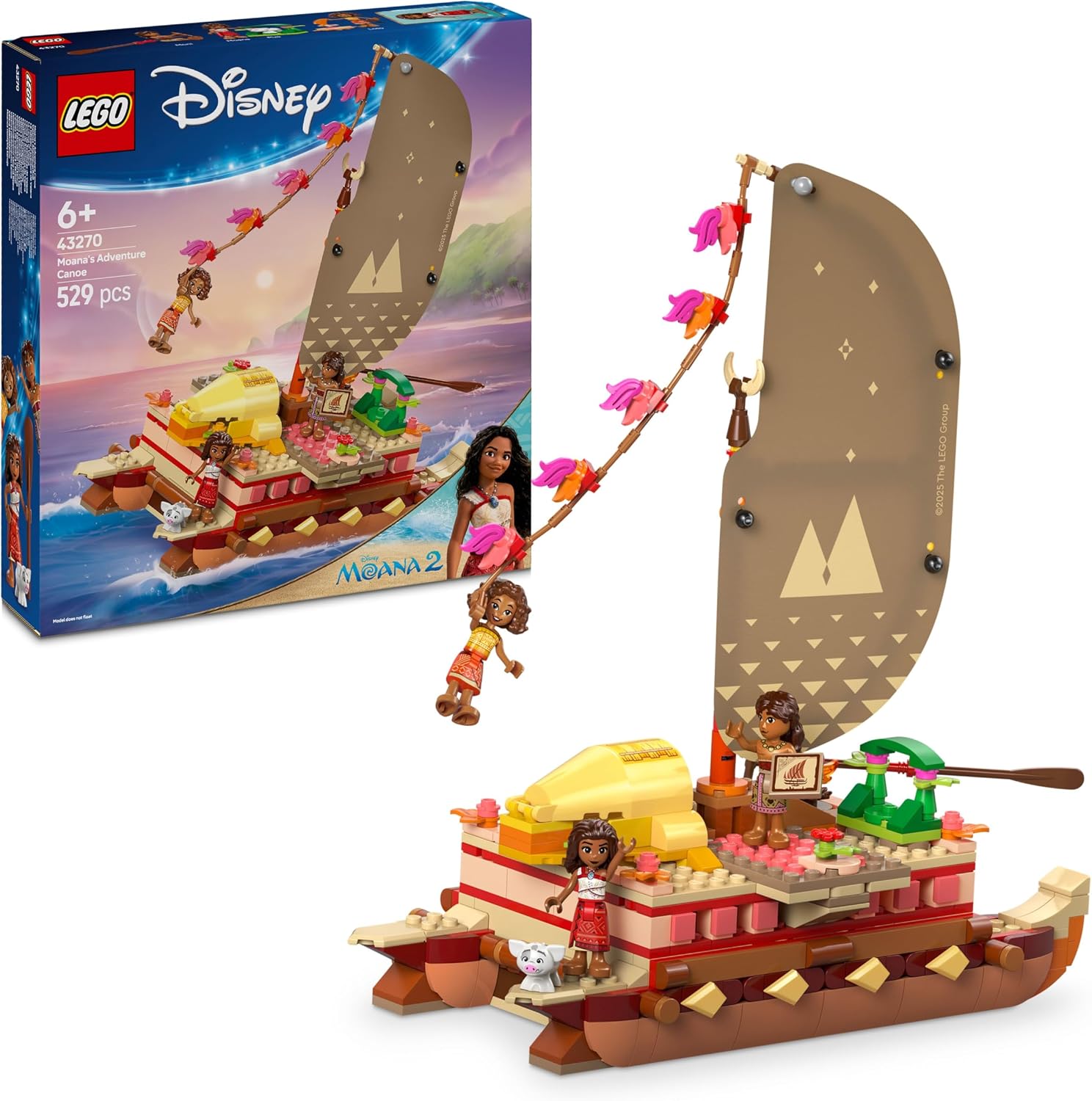 Detalle de LEGO Disney 43270 Canoa di Vaiana