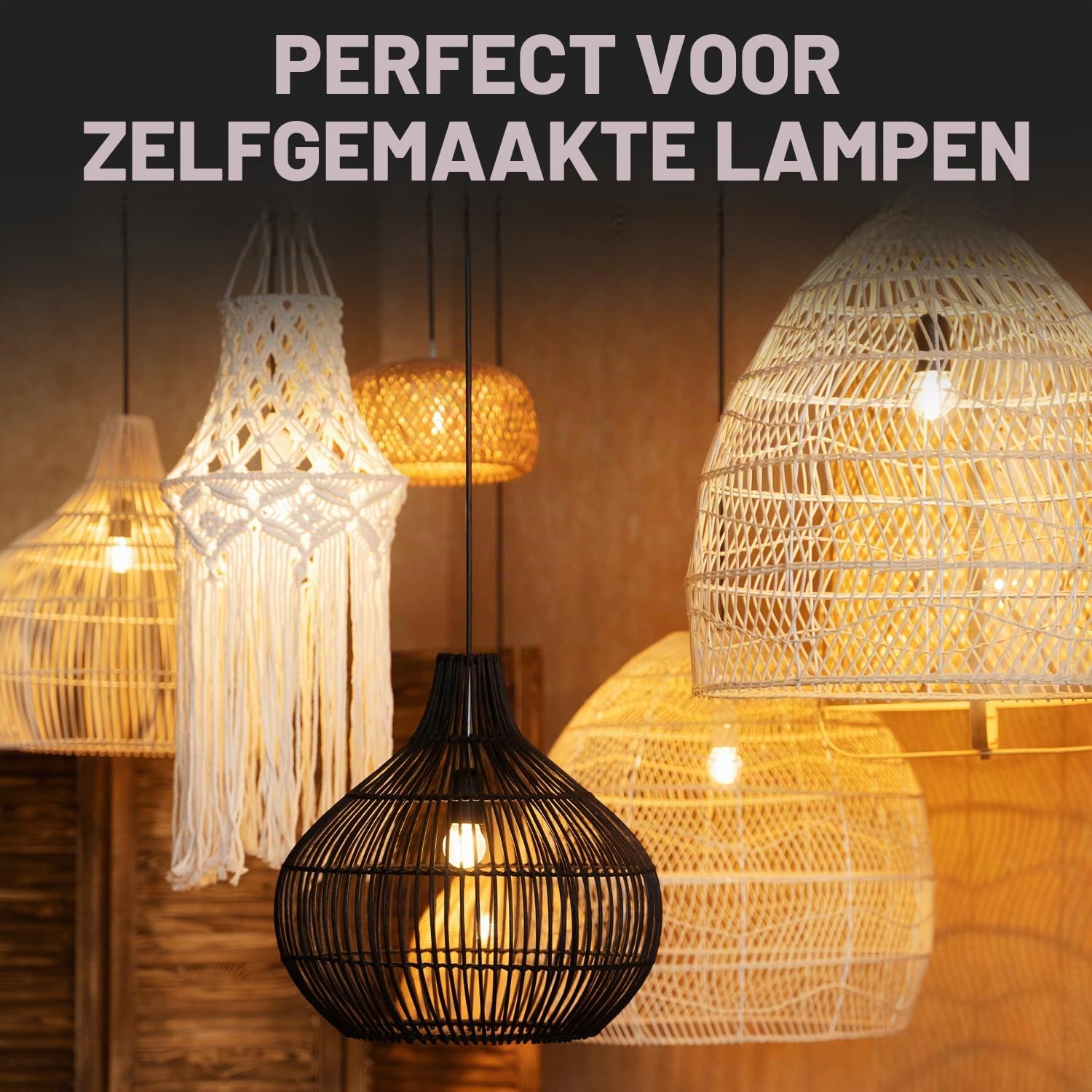Detalle 2 de greate 505004-4 E27-lampfittingen van kunststof, zwart, set van 12