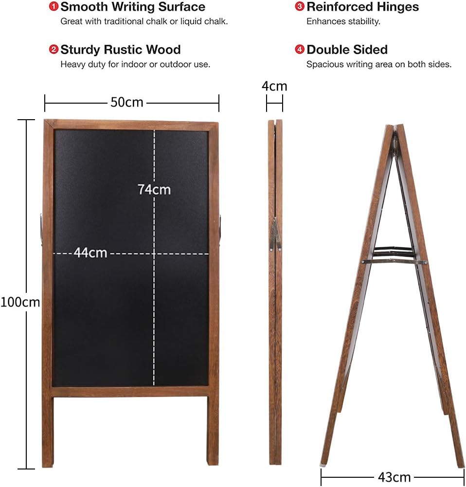Thumbnail 6 de UNHO Aufsteller Kreidetafel 100×50cm