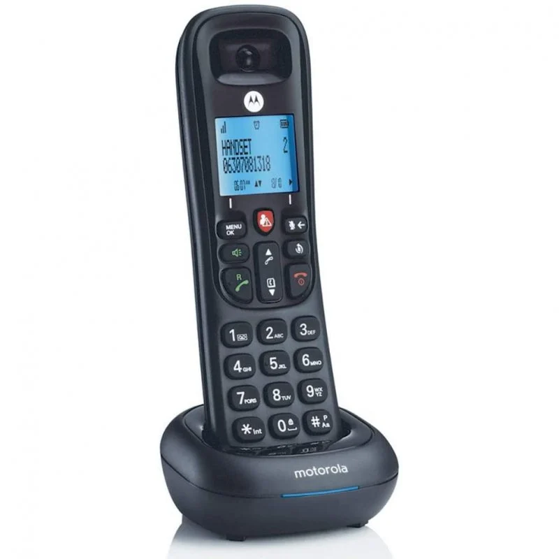 Detalle de Motorola CD4001 Teléfono Inalámbrico Negro: claridad, bloqueo de llamadas y manos libres para uso diario