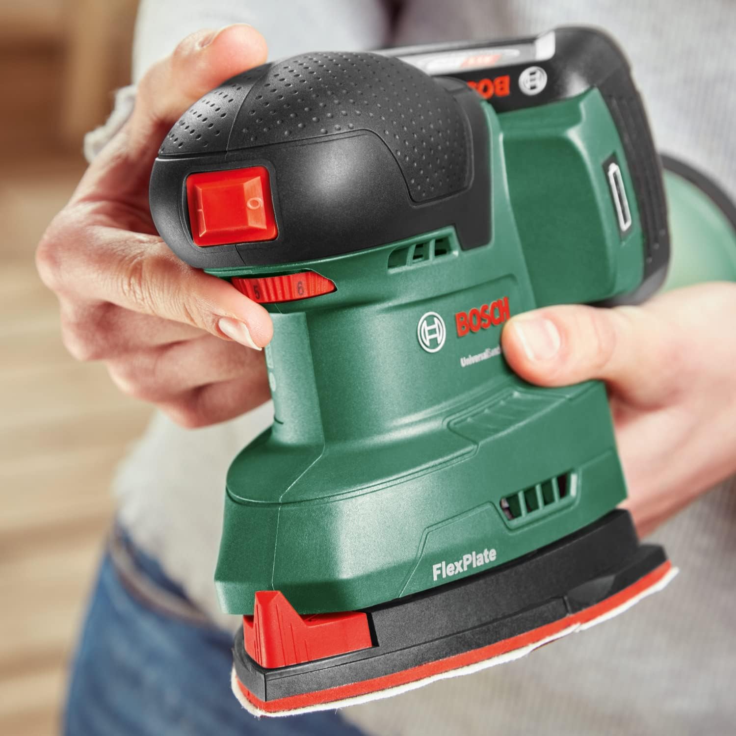 Thumbnail 6 de Bosch Akku-Schleifer UniversalSander 18V-10 (18-Volt-System, ohne Akku) – für DIY-Holzbearbeitung