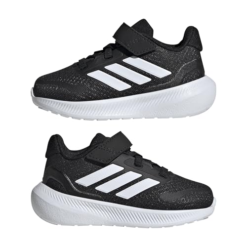 Thumbnail 10 de adidas Unisex niños RUNFALCON 5: zapatillas con Cloudfoam y cordones elásticos, Core Black/Cloud White
