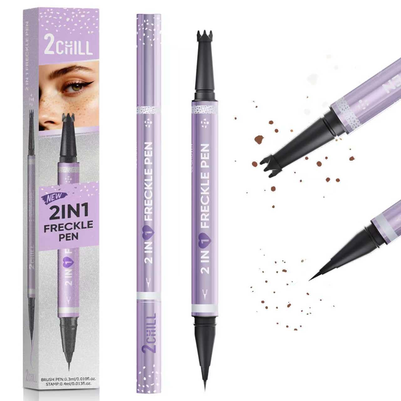 2CHILL Freckles Pen Dunkelbraun 2-in-1