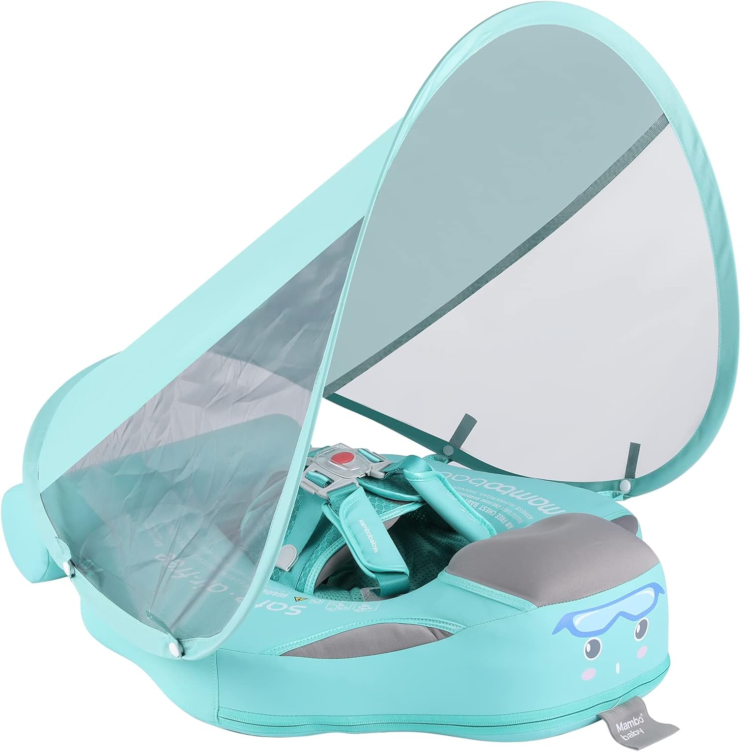 Detalle de GENTEACO Mambobaby Baby Swim Float with Canopy: Non-Inflatable, Safe & Sun-Shielded for 3–24 Months