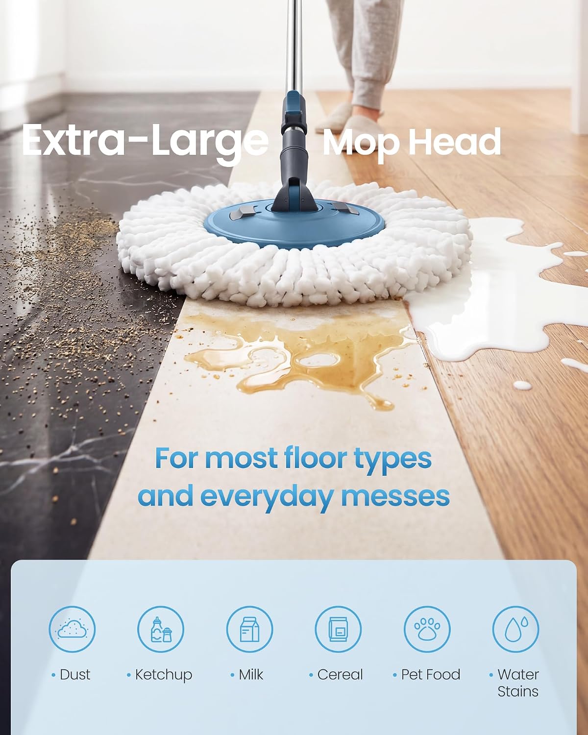Thumbnail 6 de SONGMICS Spin Mop and Bucket Set ULMB002QT04