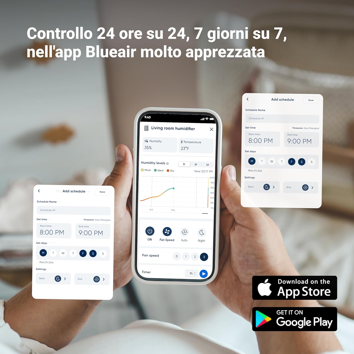 Thumbnail 5 de BLUEAIR Umidificatore Intelligente 3.5 L đź’§