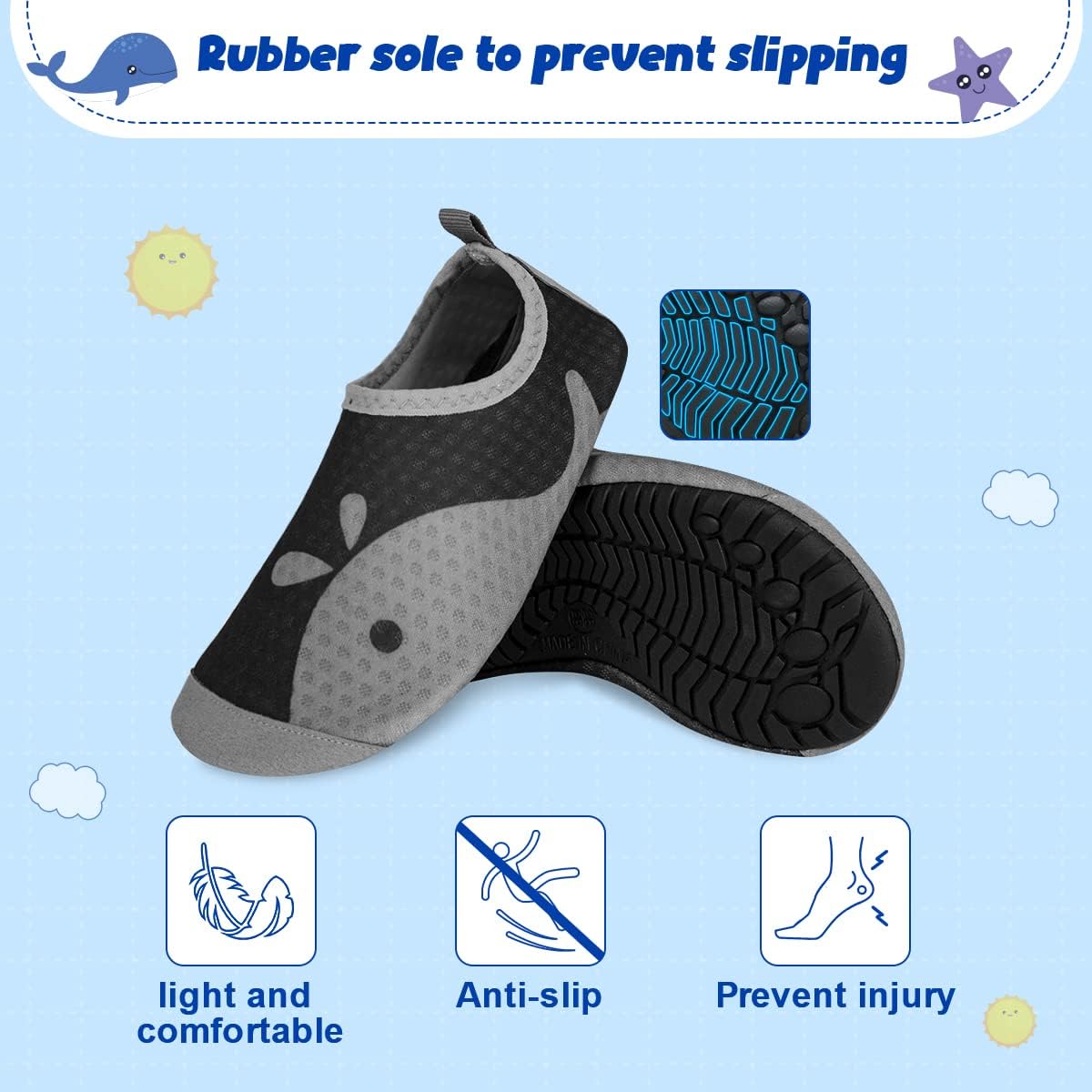 Thumbnail 4 de WateLves Kinder-Badeschuhe/Wasserschuhe in Barfuß-Optik – rutschfest, schnell trocknend für Pool & Strand
