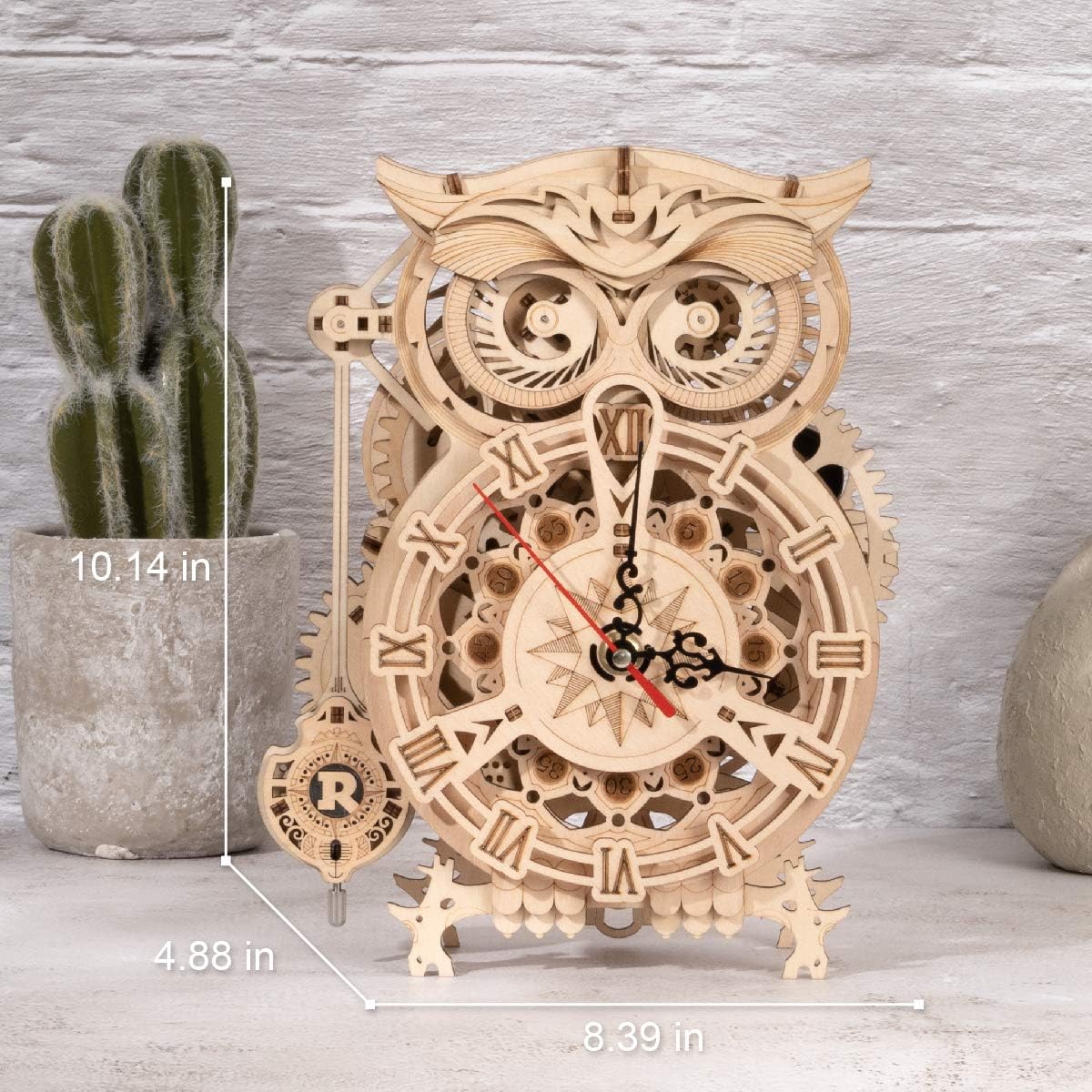 Thumbnail 1 de ROKR Owl Uhr Bausatz (LK503) – 3D-Holzpuzzle in Eulenform mit funktionierender Uhr
