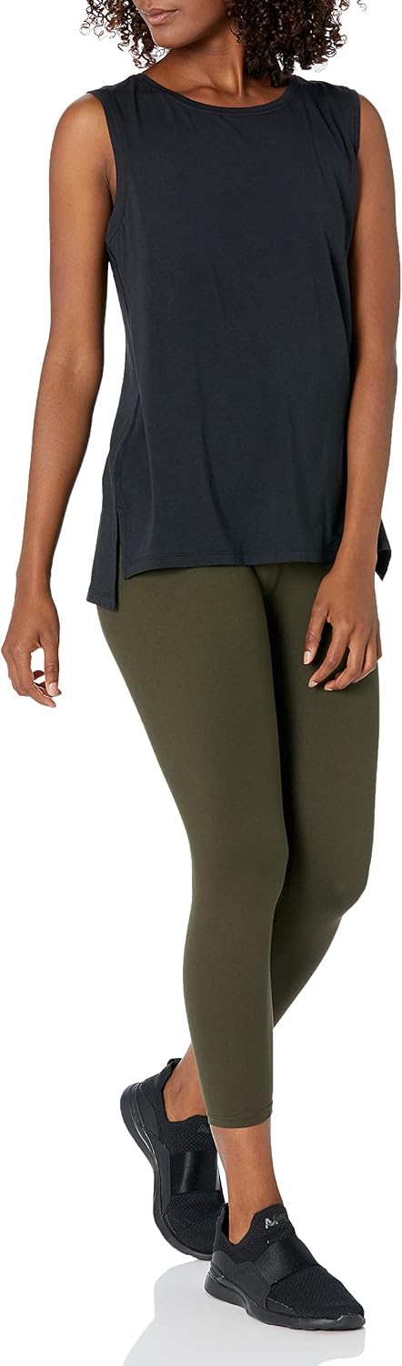 Detalle de Amazon Essentials Women's Soft Cotton Relaxed-Fit Workout Tank Top (Plus Size Available)