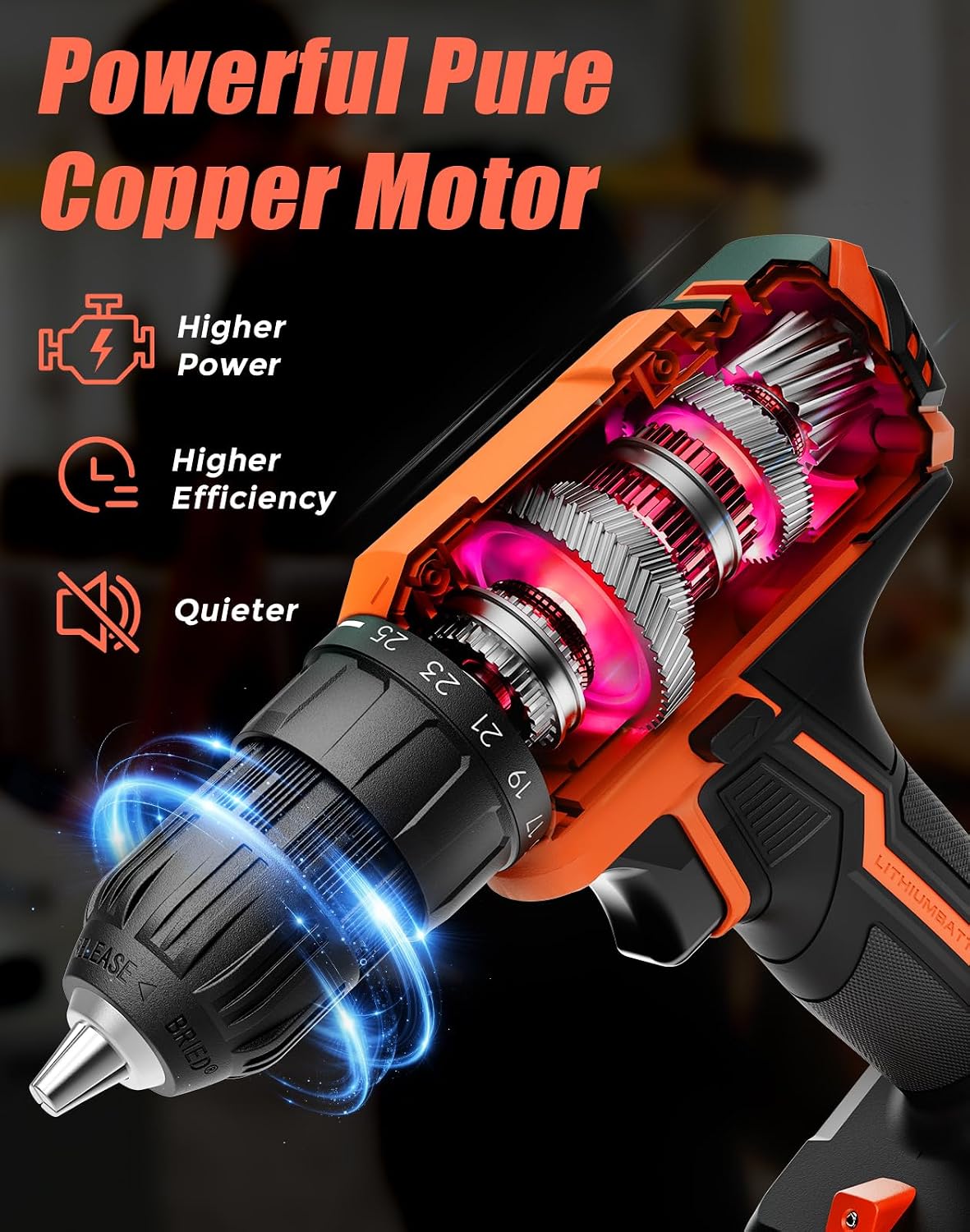 Detalle 2 de VIWKO 20V Cordless Drill Set