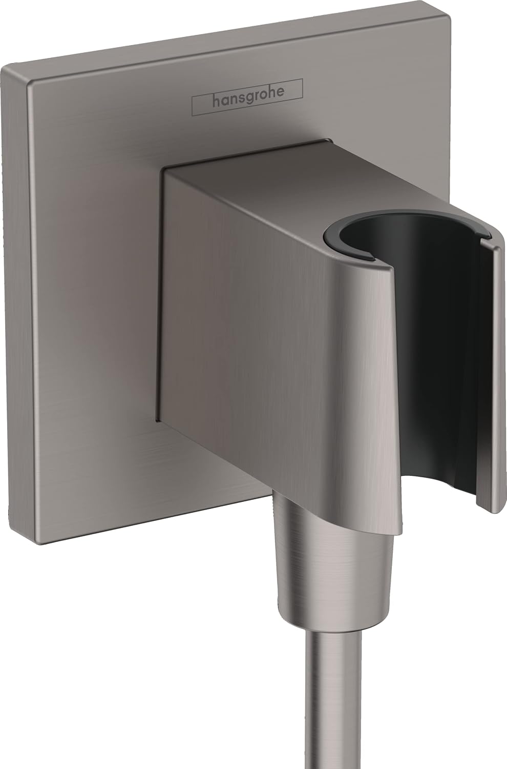 Detalle de Hansgrohe Coude de raccordement avec support Fixfit E – Douchette murale noir mat (26889670)