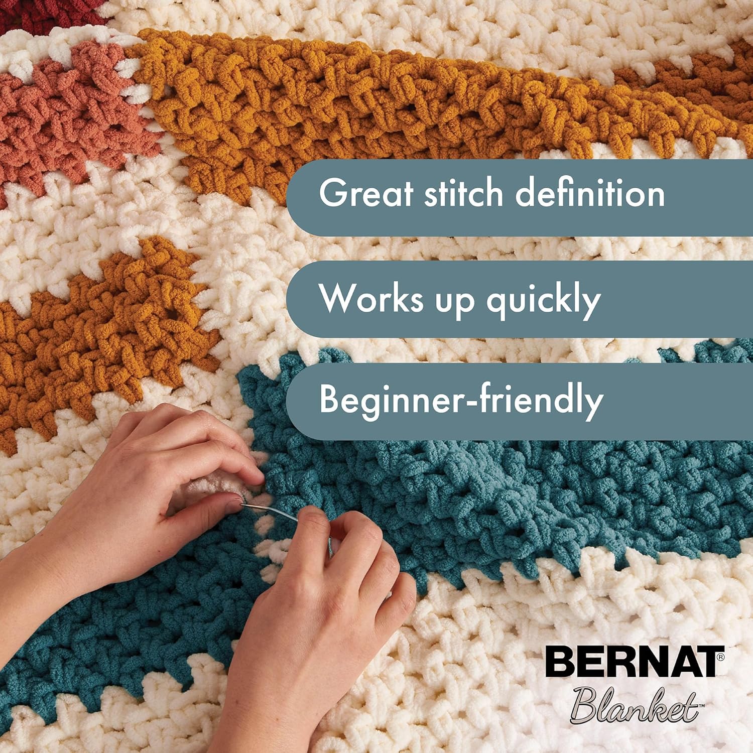 Thumbnail 2 de Bernat Blanket Speckle, włóczka #6 Super Bulky, 2 × 300 g, Dapple Shadow