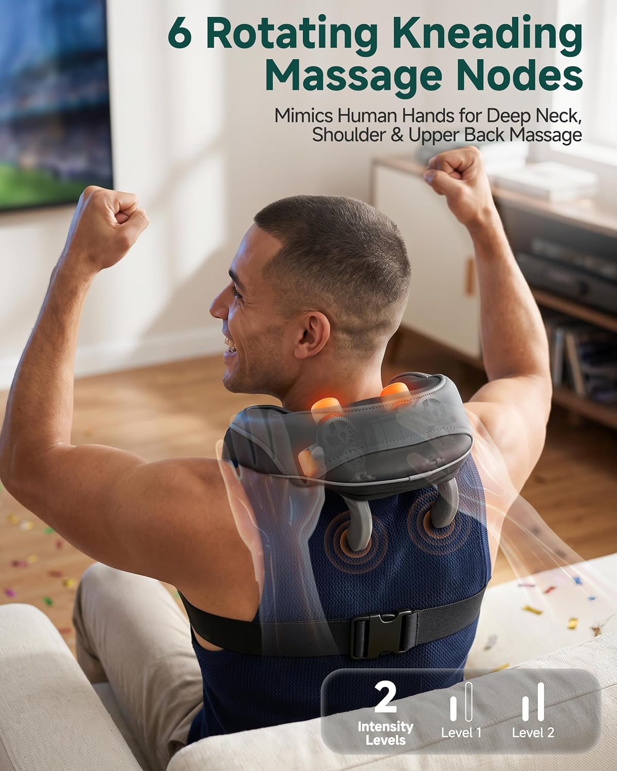 Detalle 2 de Snailax Neck Massager Deep Tissue with Heat