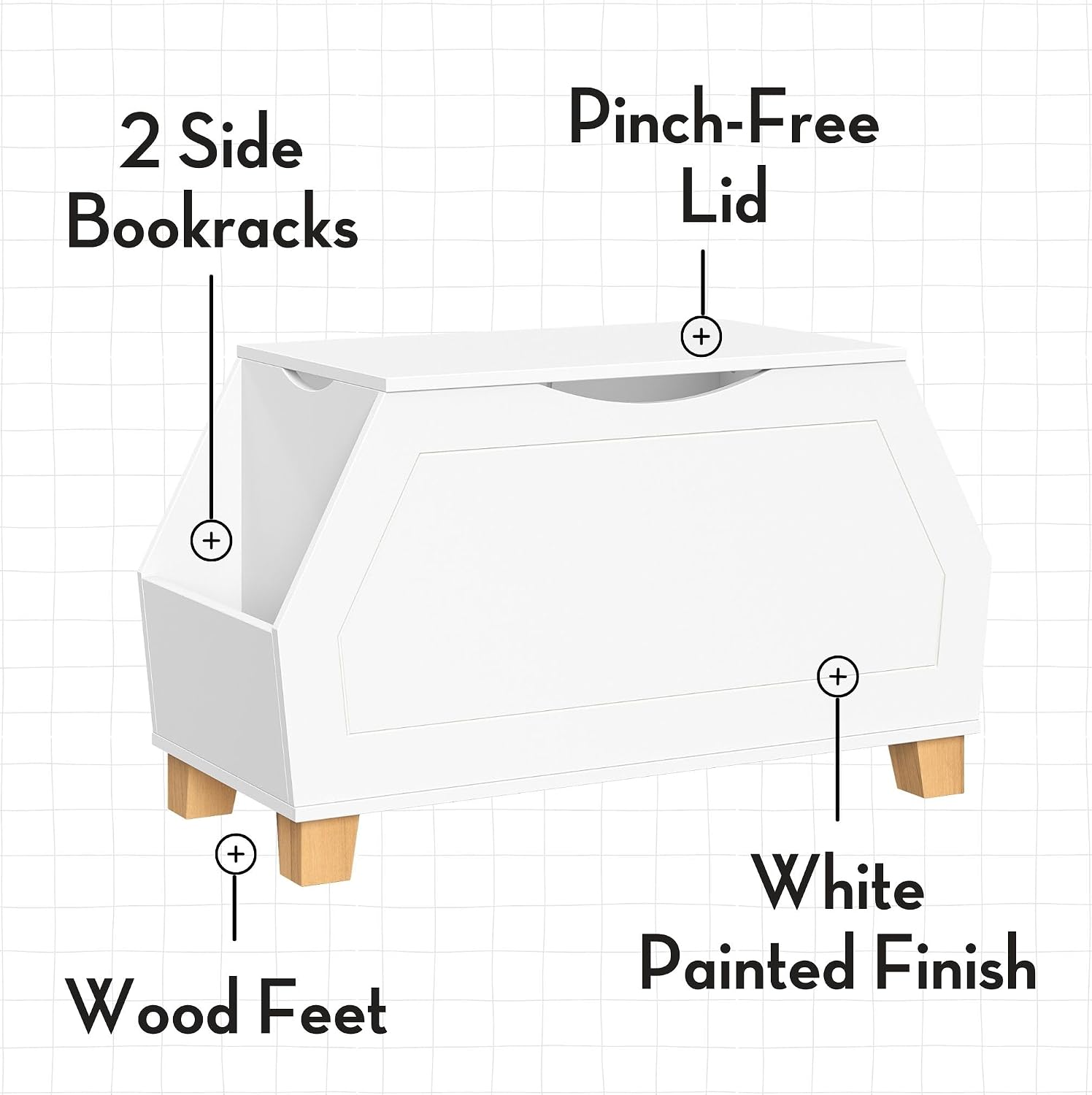 Detalle de RiverRidge Kids Toy Box, White