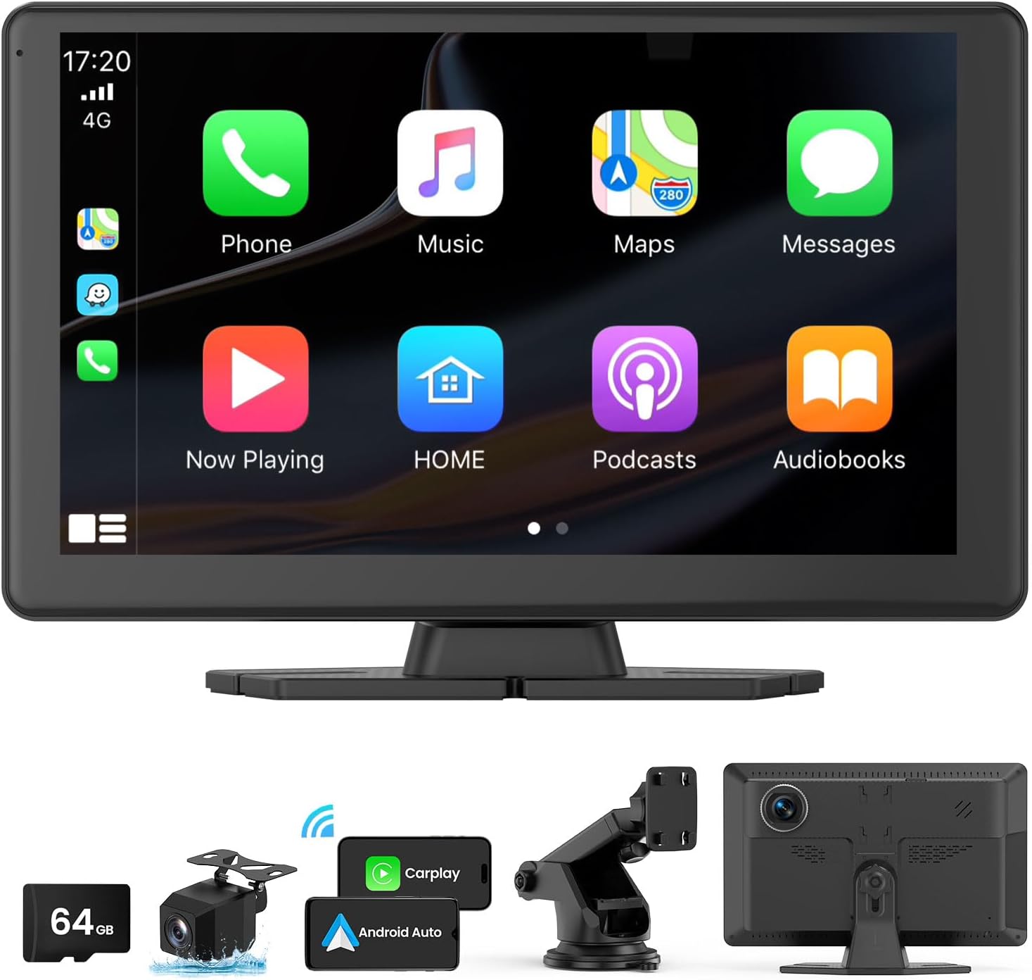 VyKure Portable Carplay Screen 9" wireless