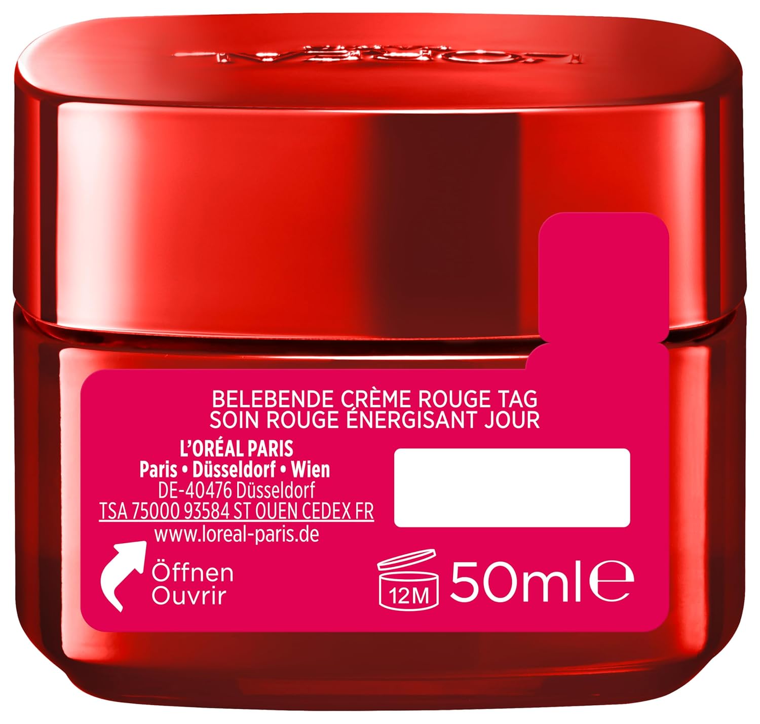 Detalle 2 de L’Oréal Paris Revitalift Créme Rouge Tagespflege – Straffende Pflege mit Soja-Proteinen & Hefe-Extrakt (50 ml)