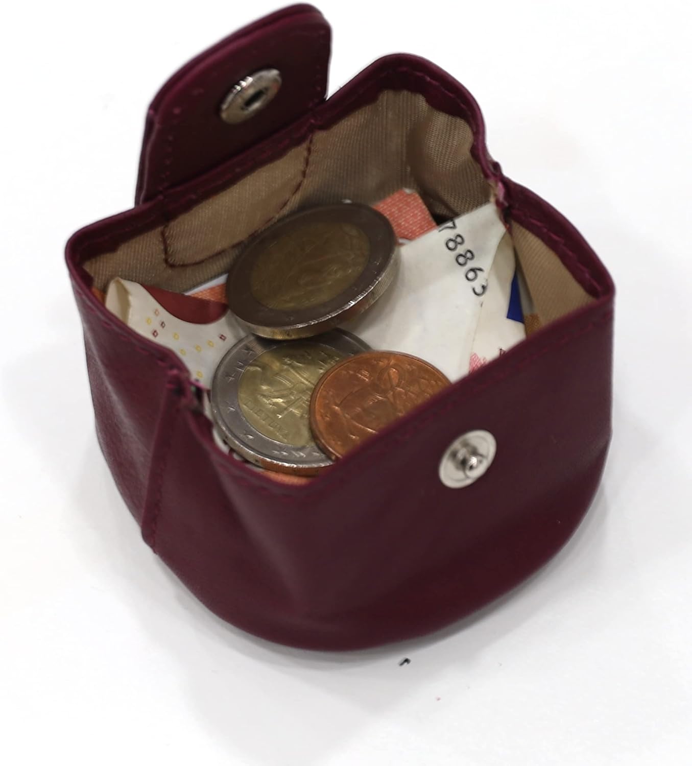 Detalle de Van Der Rich Petit Mini Porte-Monnaie en Cuir – 6 x 6 cm, pour femme et homme