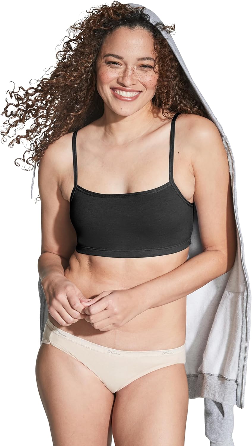 Thumbnail 3 de Hanes 3-Pack Women’s Soft Crop Bralettes with Moisture-Wicking Comfort Flex Fit