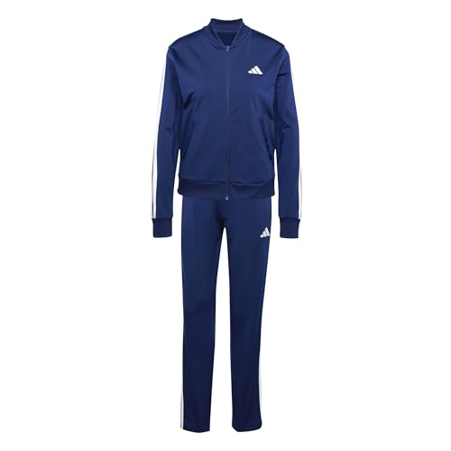Detalle de Adidas Donna Essentials 3-Stripes Track Suit: blu scuro, taglia XL