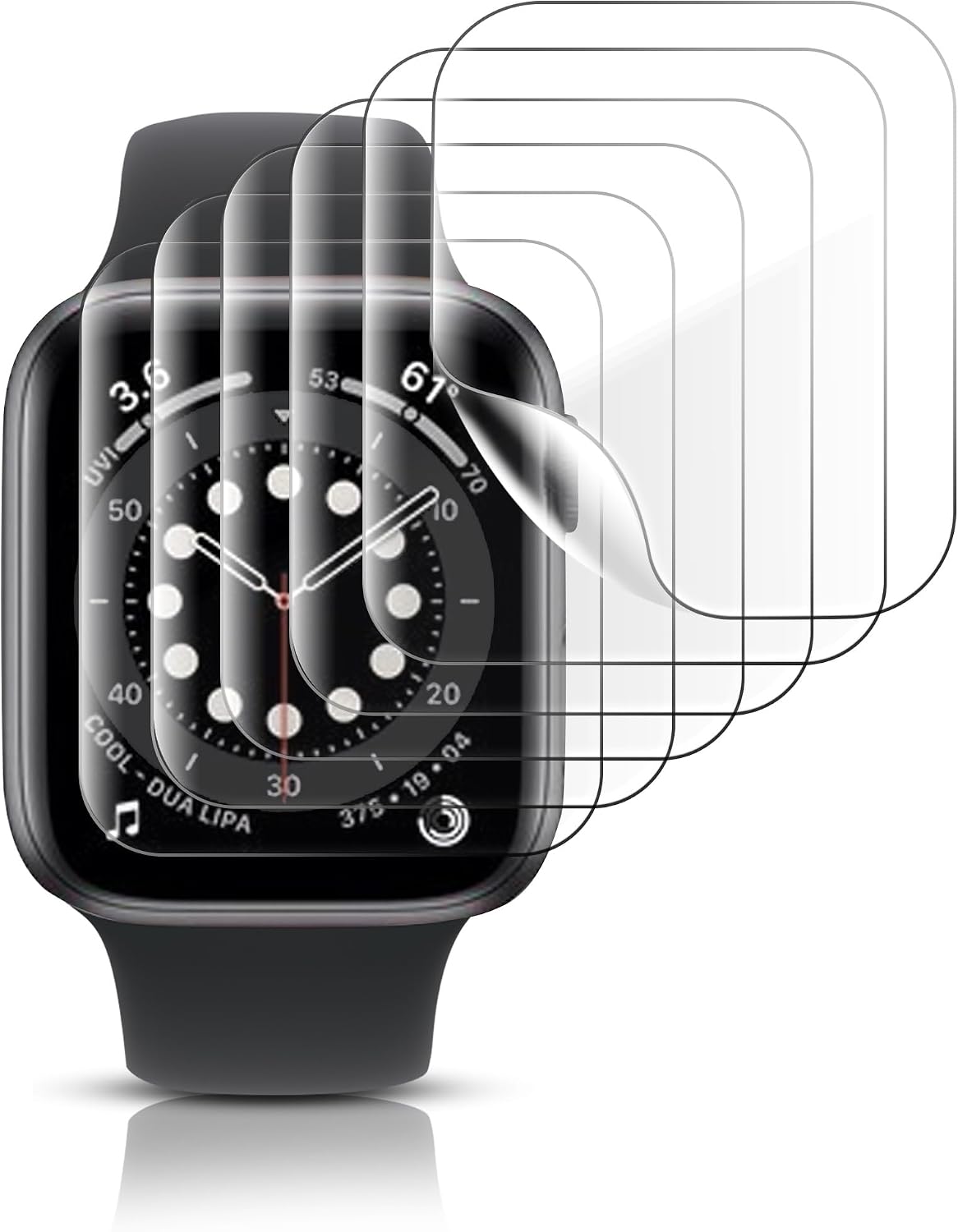 Detalle de Yaekea 6 Pack 40mm TPU Flexible Film Screen Protector for Apple Watch (Series 6/SE/5/4) – Ultra-Thin HD, Includes Tools