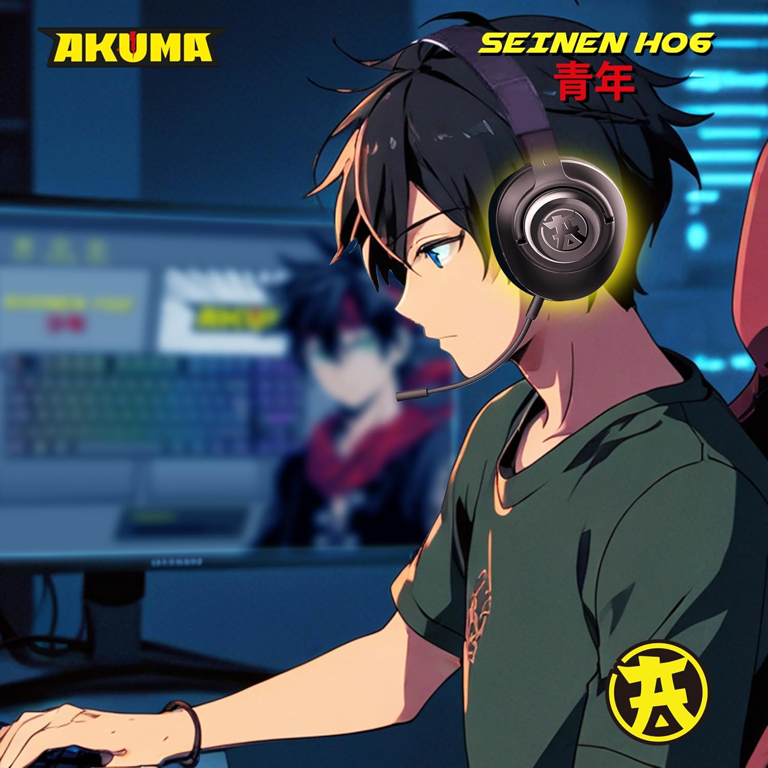 Thumbnail 6 de AKUMA SEINEN H06WL – słuchawki gamingowe 3D, 2,4 GHz i Bluetooth 5,3