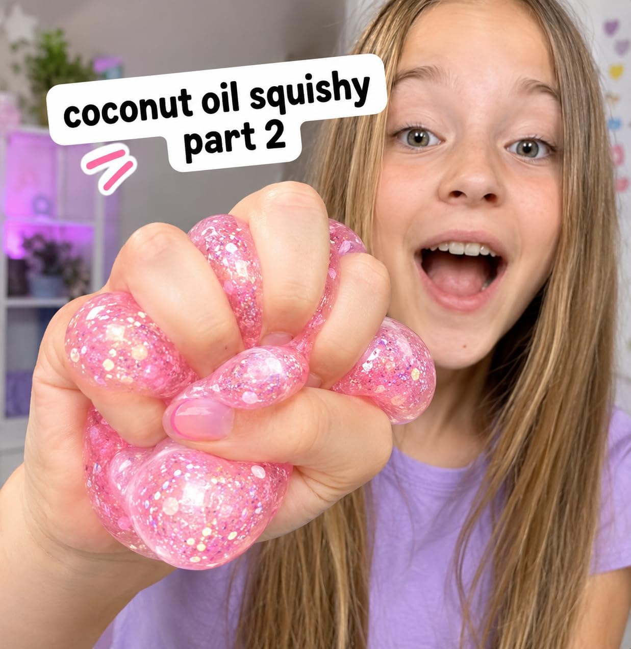 Thumbnail 6 de HFZCZW Coconut Oil Squishy Fidget Stress Ball, Glitter, No-Rebound