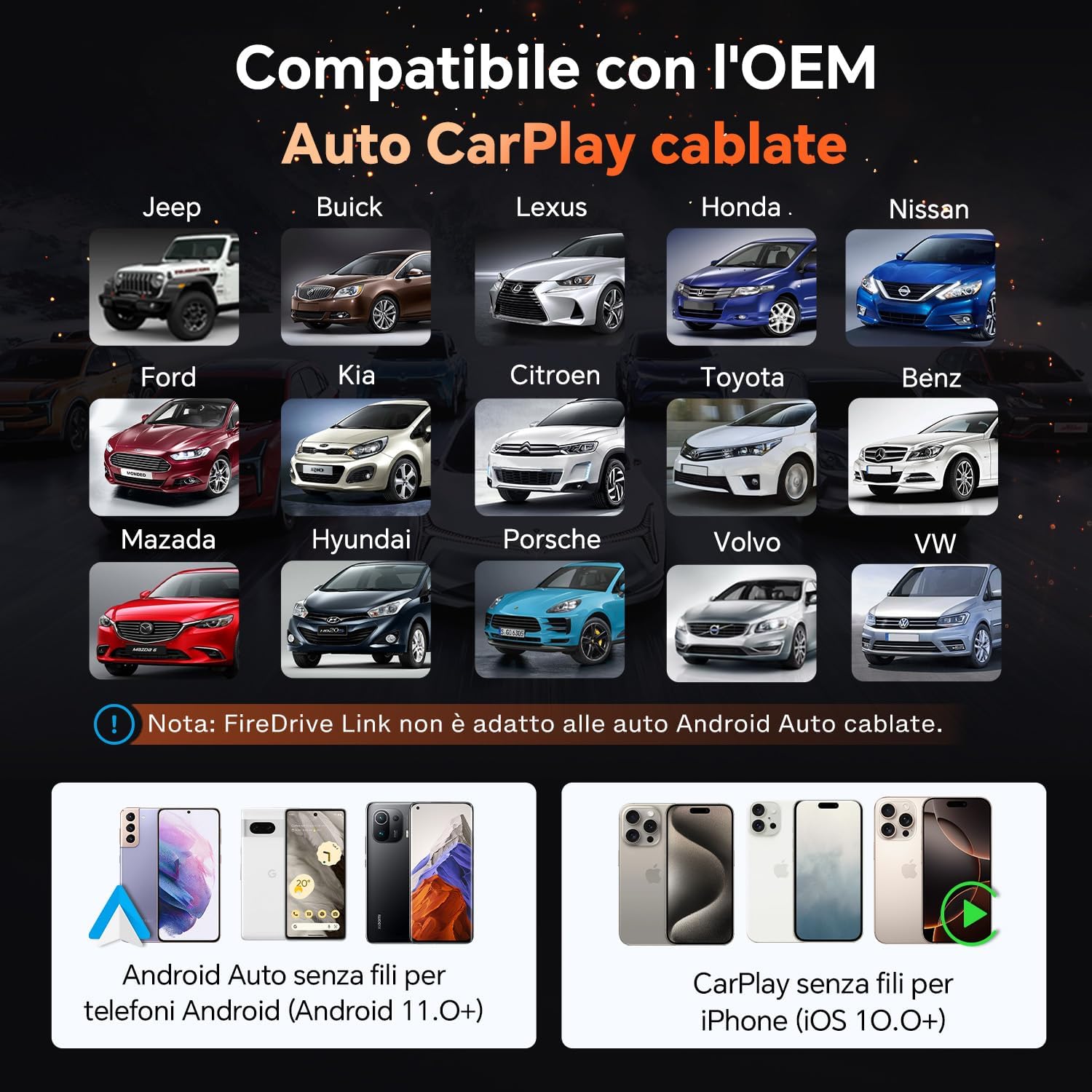 Thumbnail 2 de Carlinkit FireDrive Link Pro adattatore CarPlay