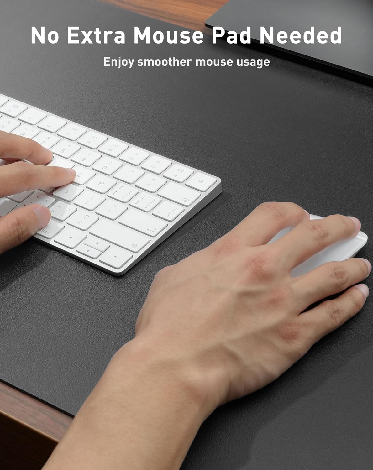 Detalle de Aothia Faux Leather Desk Mat, 40" x 24" Non-Slip PU Surface