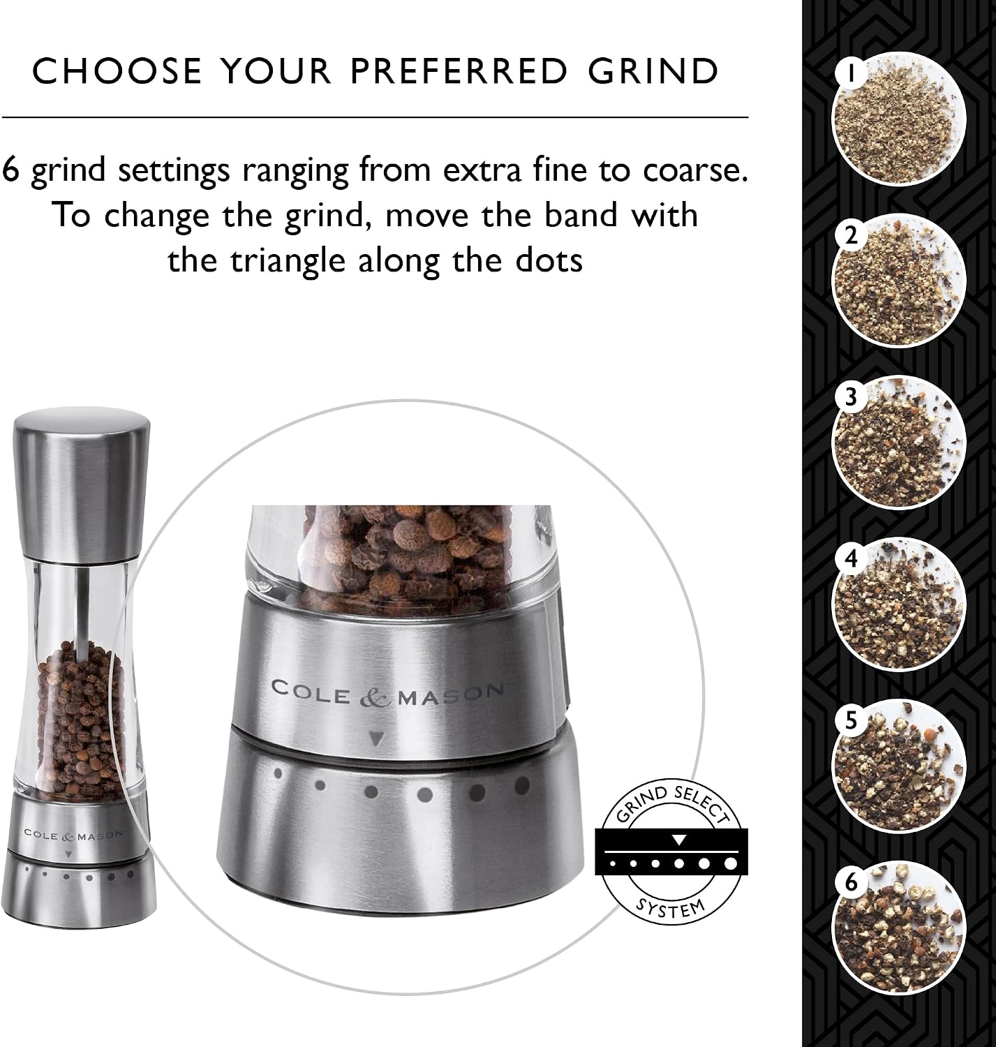 Thumbnail 3 de Cole & Mason Derwent Salt & Pepper Mills 190 mm