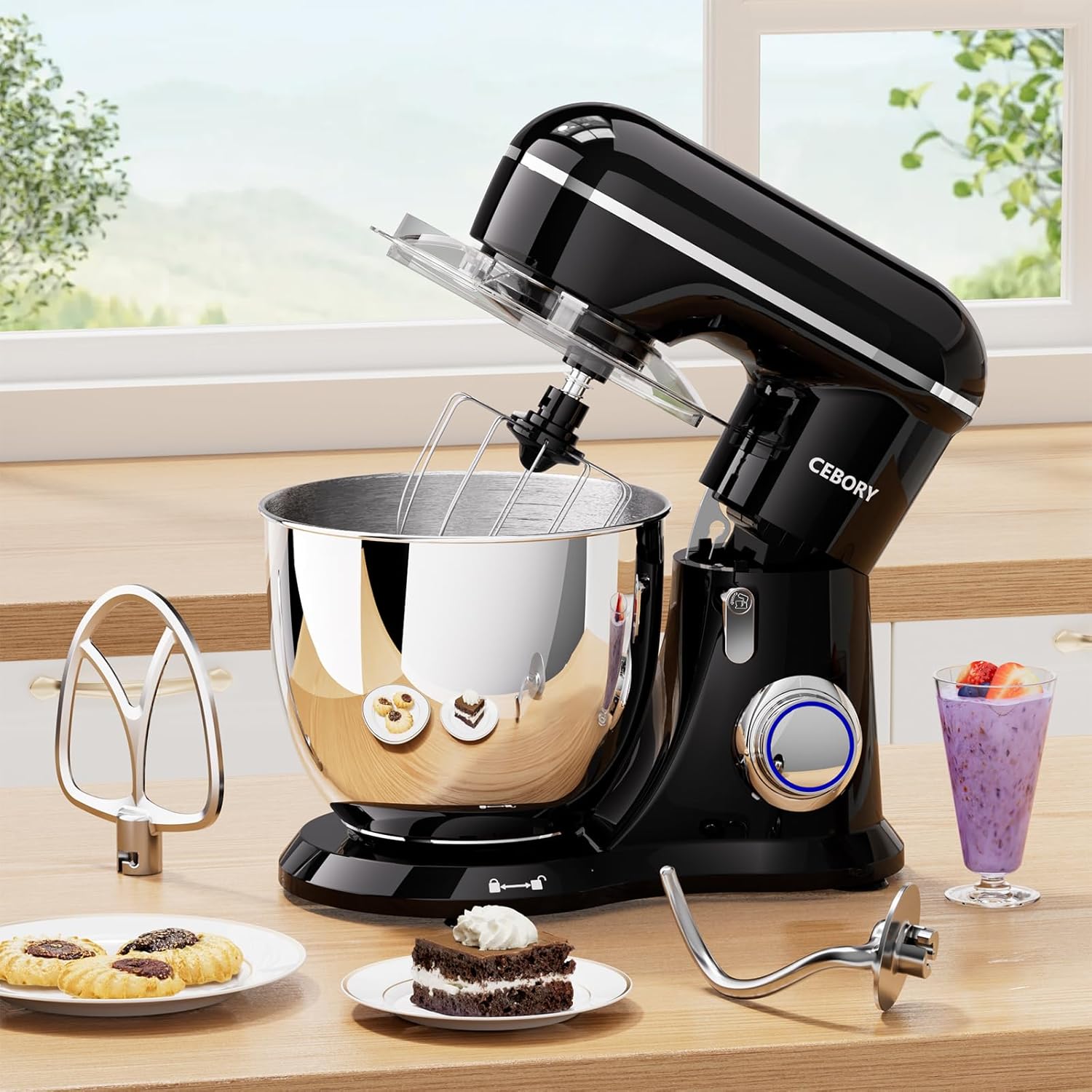 Thumbnail 4 de CEBORY 3‑IN‑1 Electric Stand Mixer with 6.5QT Bowl and 660W Power