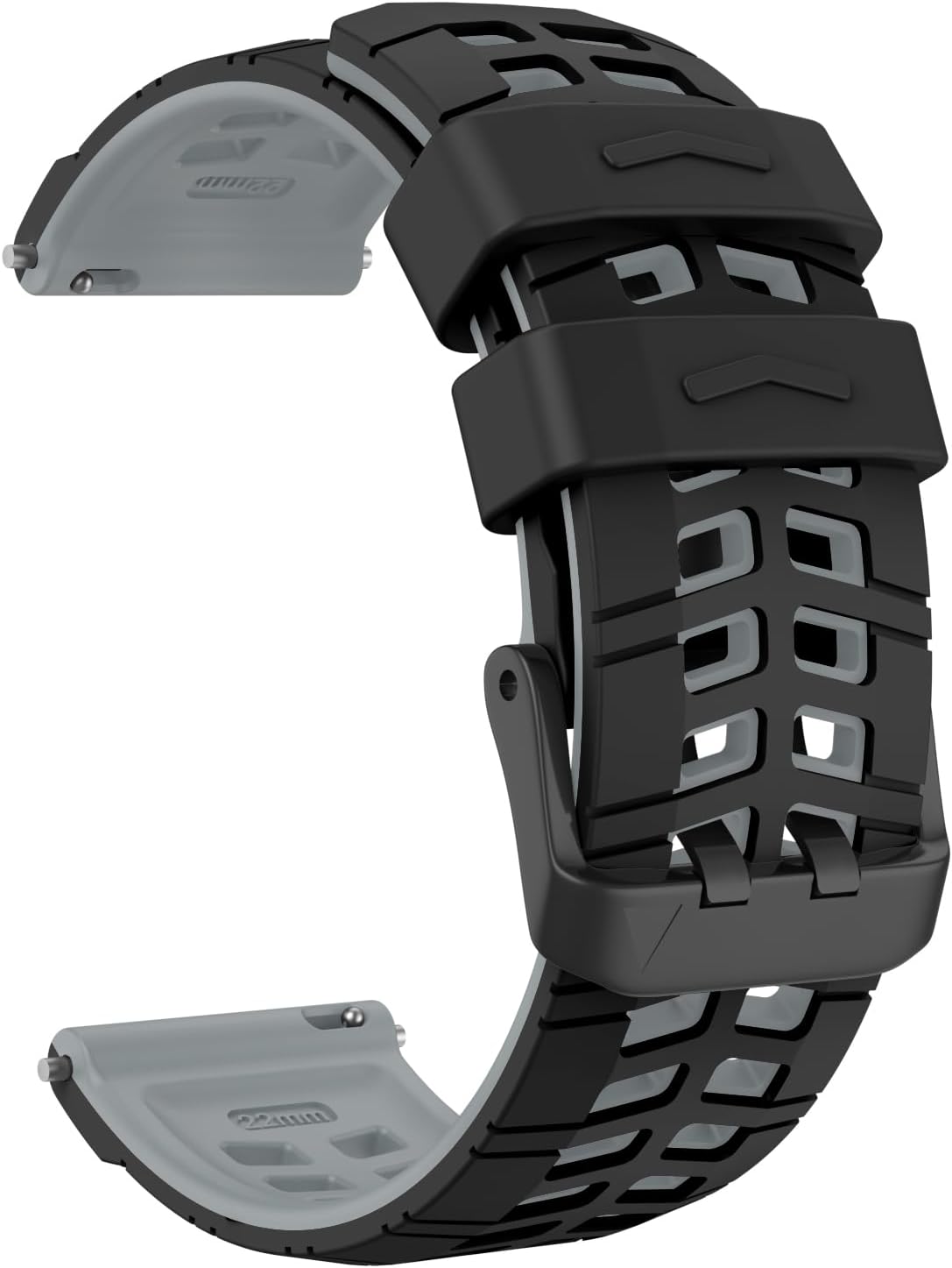 Detalle de OVERSTEP 22mm Silicone Replacement Strap for Garmin and Galaxy Smartwatches