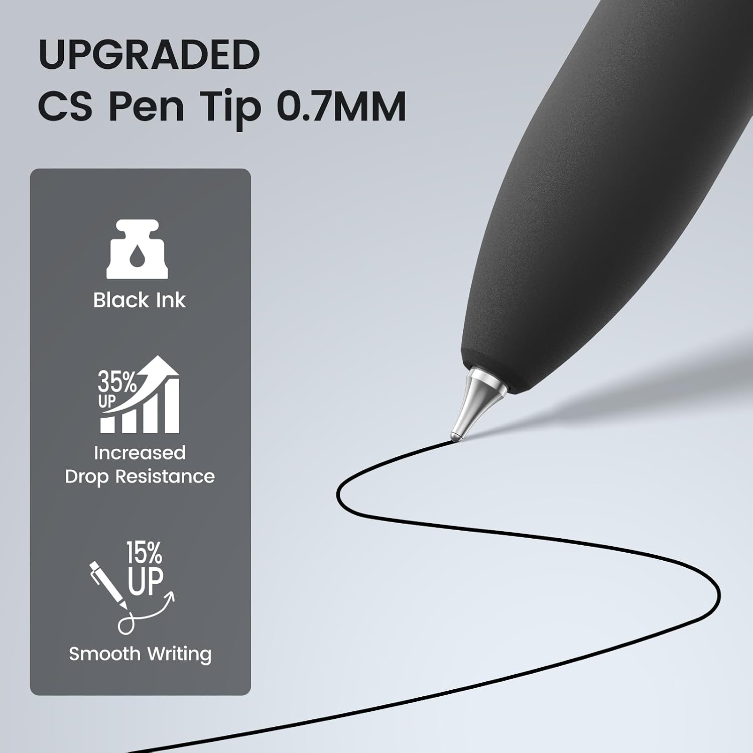 Thumbnail 2 de JIMMIDDA 16 Pcs Gel Pens – Black Ink, 0.7mm, Quick-Drying, Fidget Rotating Retractable Pens