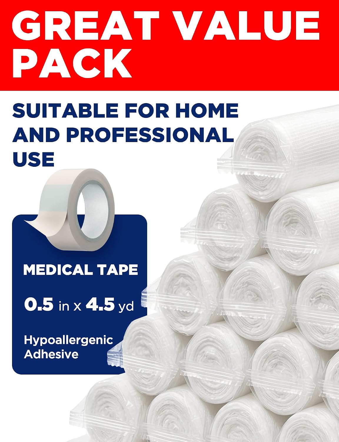 Detalle de Mighty-X Elastic Gauze Rolls, 20-Pack, 4 in x 4.1 yd, Latex-Free
