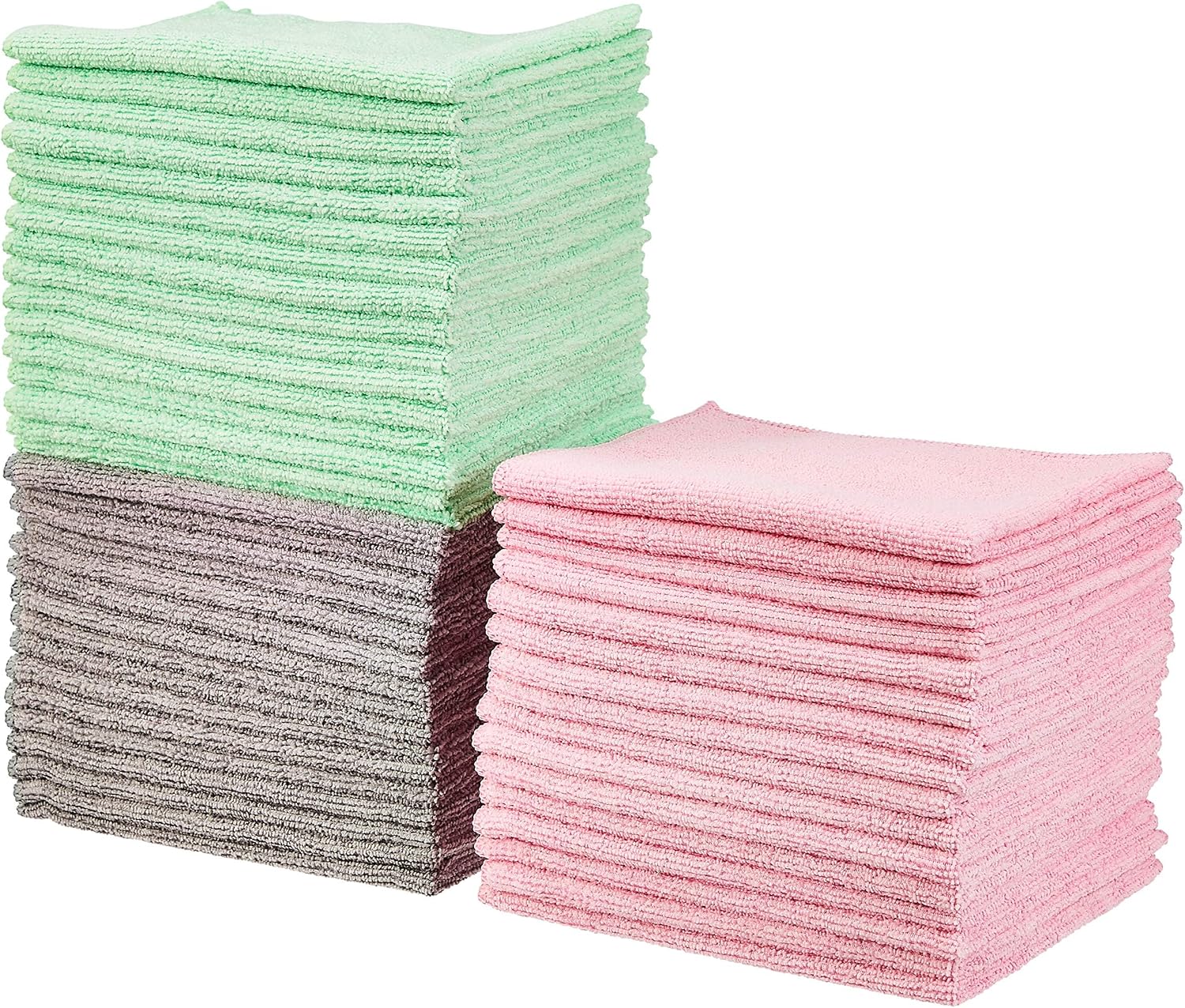 Thumbnail 6 de Amazon Basics Microfibre Cleaning Cloths (Pack of 24) – Blue, Orange & White, 40.5 x 30.5 cm