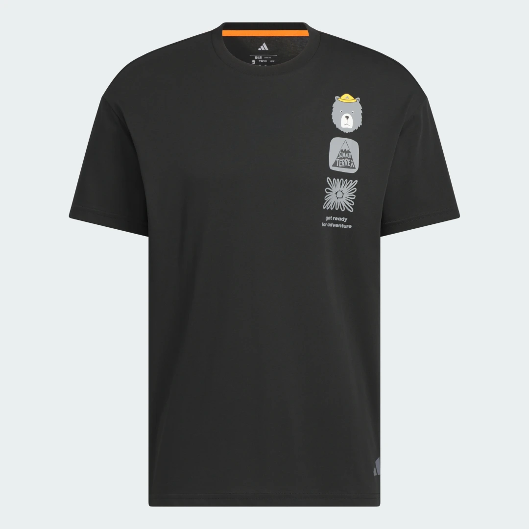 Detalle 2 de Camiseta Multi Graphic de Adidas – negro, comodidad con estilo urbano