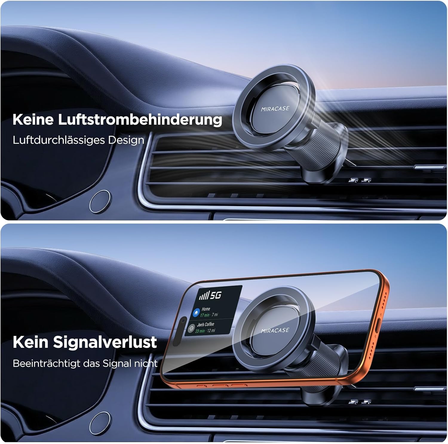 Thumbnail 4 de Miracase MagSafe-Autohalterung für die Lüftung mit 20× N55 Magneten und Metall-Doppelhaken