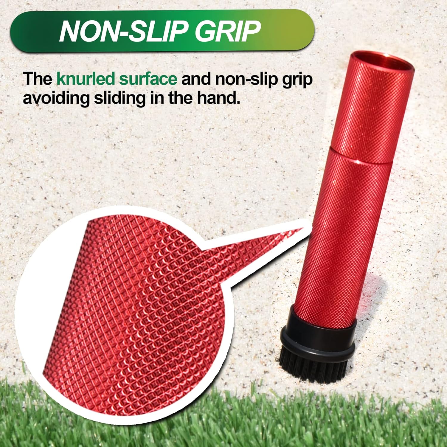 Thumbnail 6 de BIG TEETH Golf Club Cleaner Groove Sharpener with Round Brush – One-Piece, Non-Slip Grip
