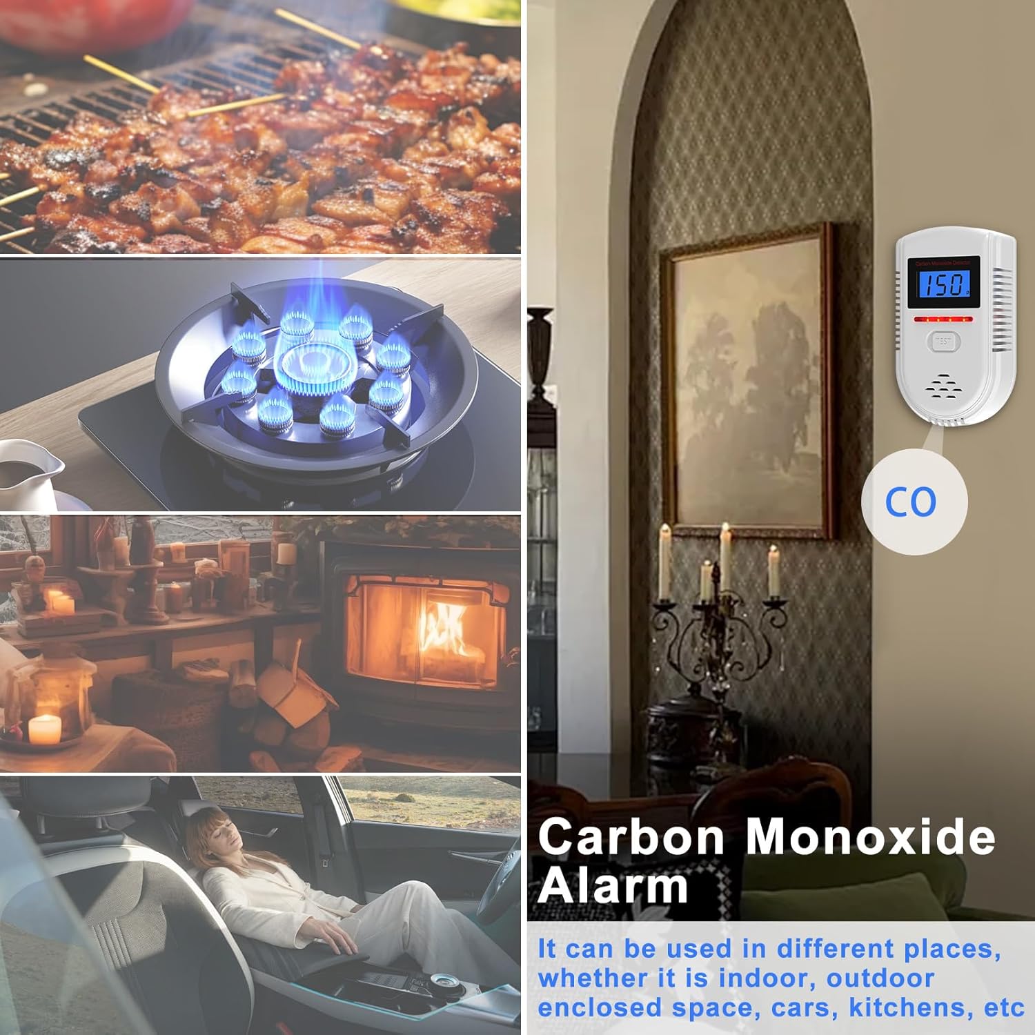 Thumbnail 4 de Carbon Monoxide Detector with LED display 85 dB